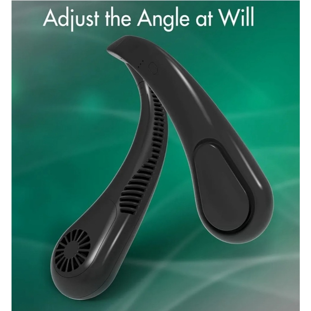 Bladeless Neck Fan, 5000mAh Rechargeable Battery Powered, 3 Speeds - Picture 5 of 8